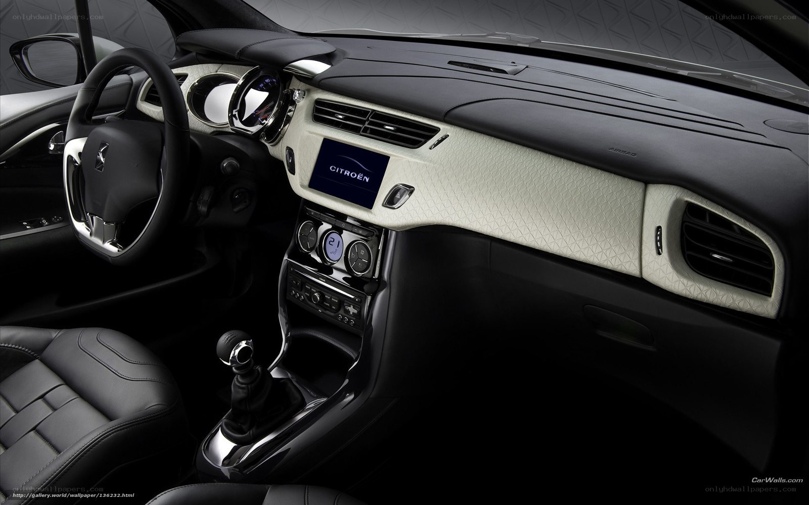 Citroen car interior dashboard