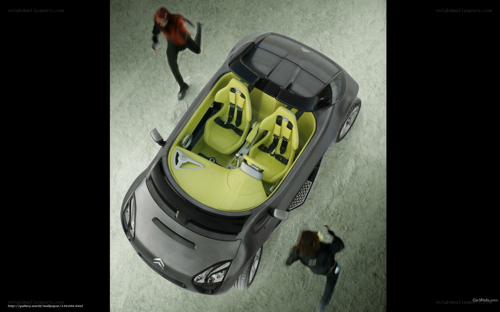 Citroen concept car aerial view