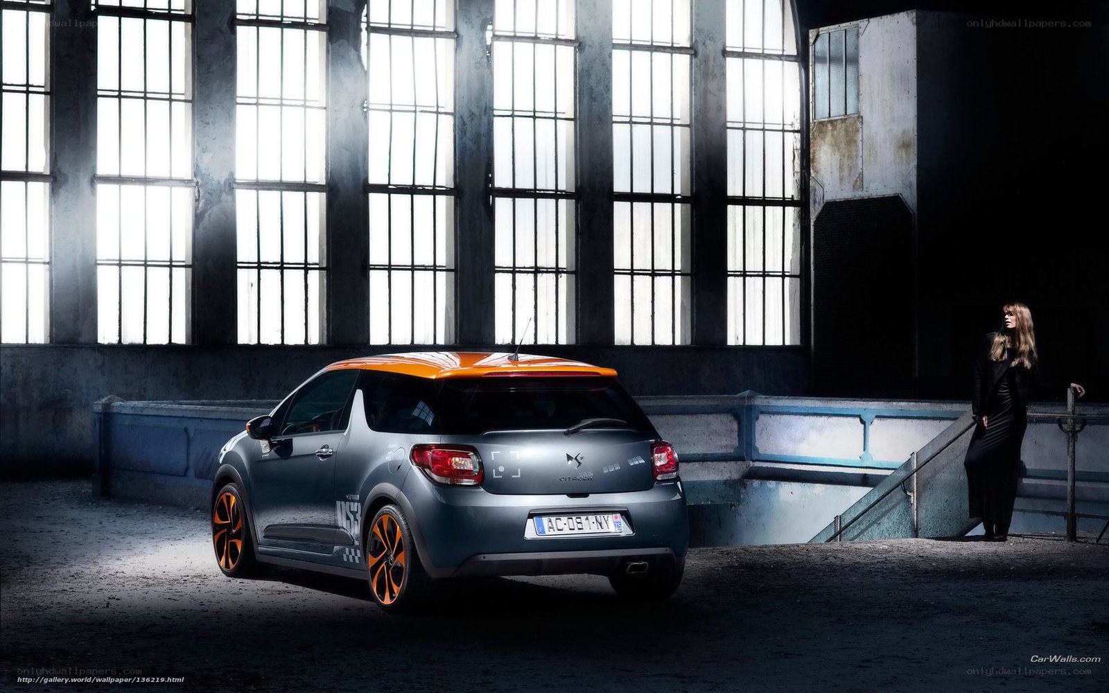 Citroen DS3 in industrial setting