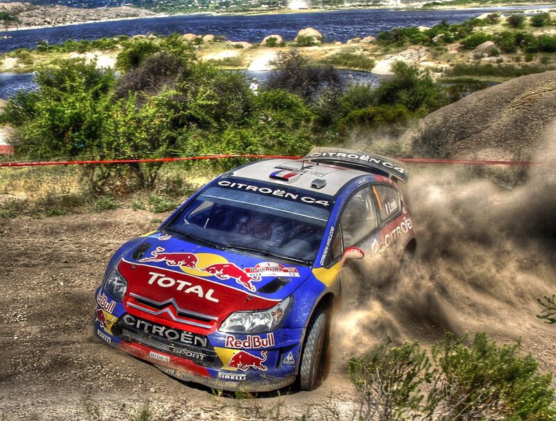 Citroen rally car on dirt track
