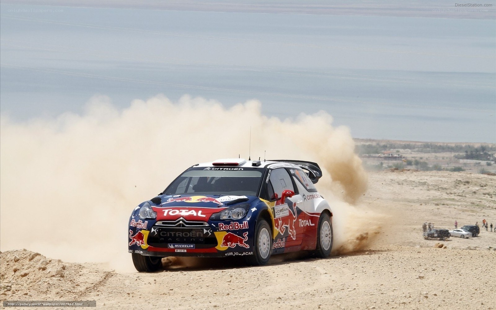 Citroen rally car on dusty track