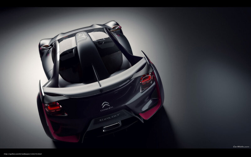 Citroen Survolt Concept Car — Black, Dramatic, 3d Render