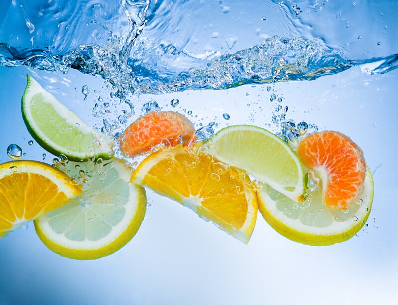 Citrus Fruit Slices in Water