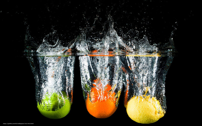 Citrus Fruits in Water — Green