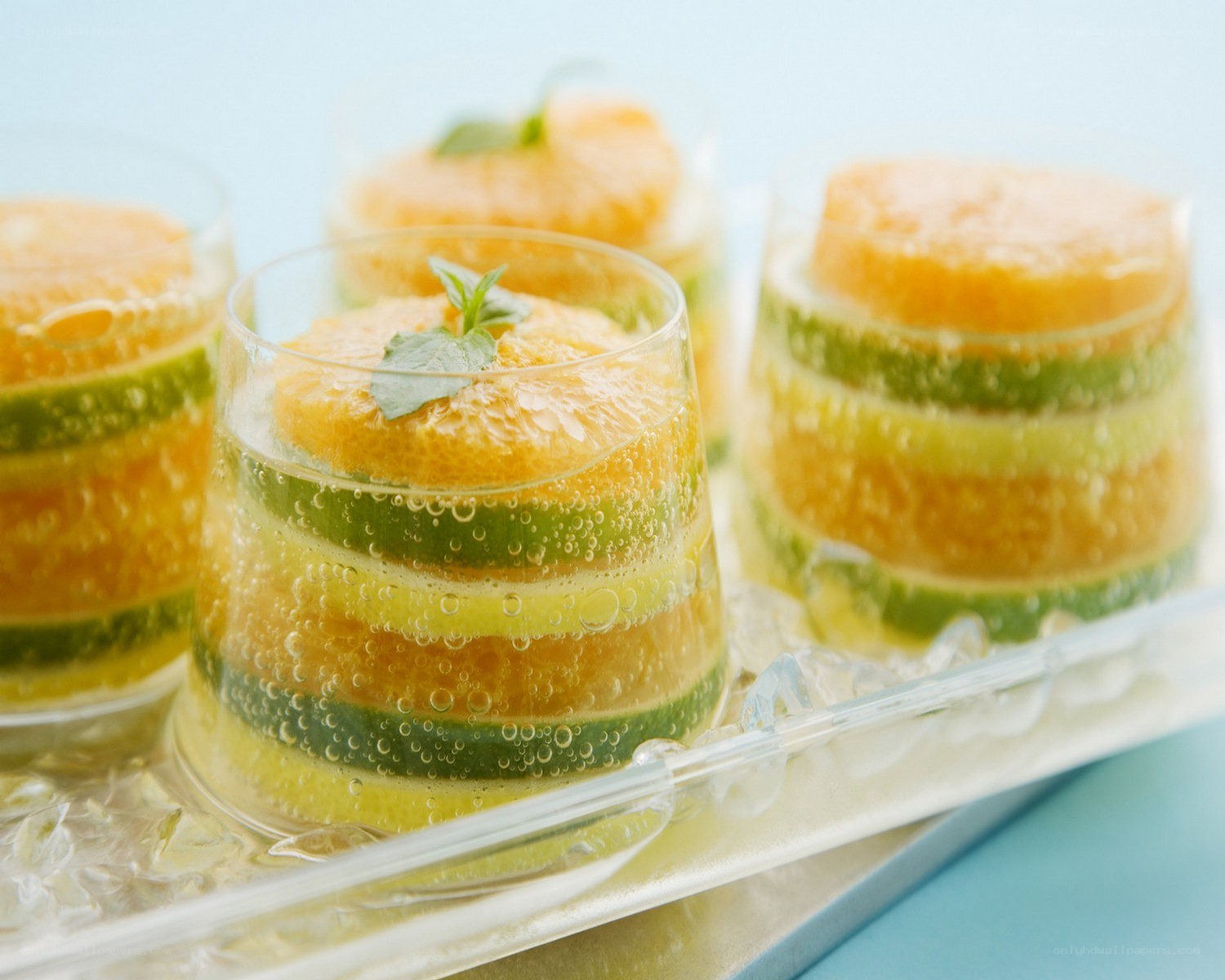 Citrus layered dessert cups