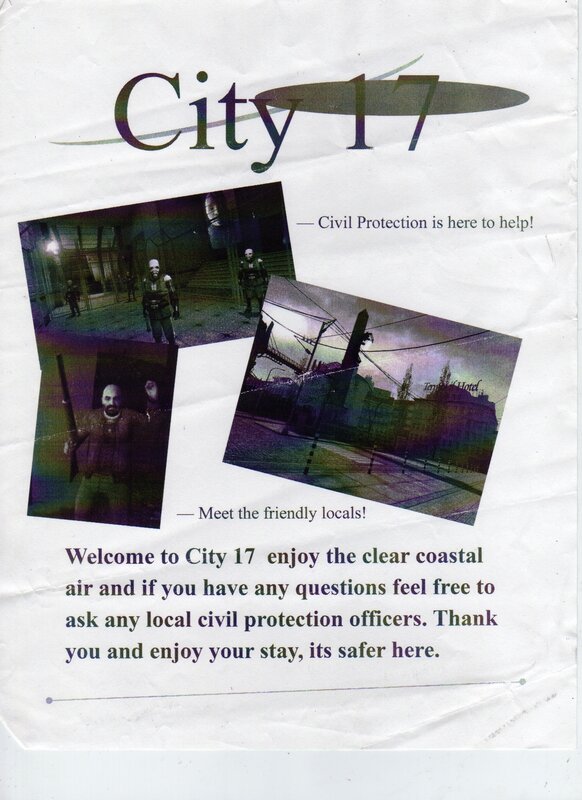 City 17 welcome flyer