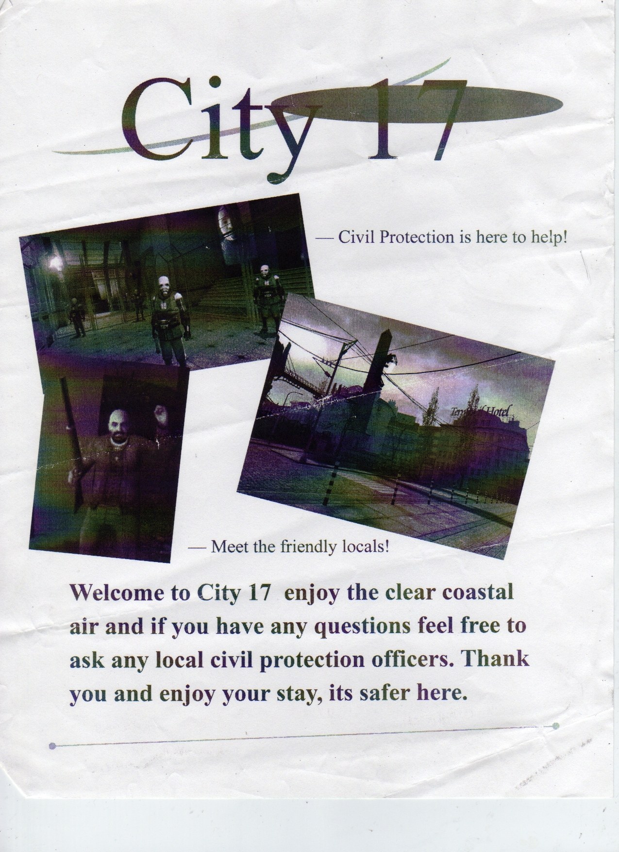 City 17 welcome flyer