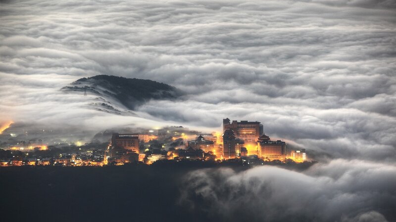 City Above Clouds — Gray