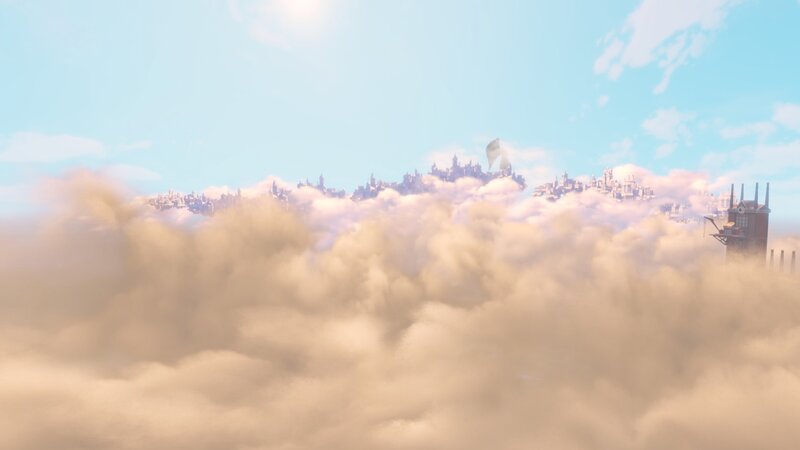 city above the clouds