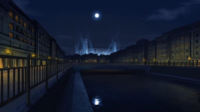 City Bridge at Night — Blue