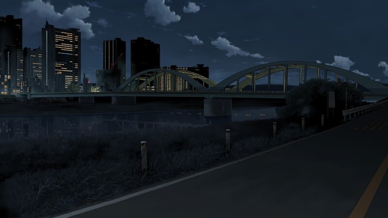 City Bridge at Night — Dark Blue, Calm