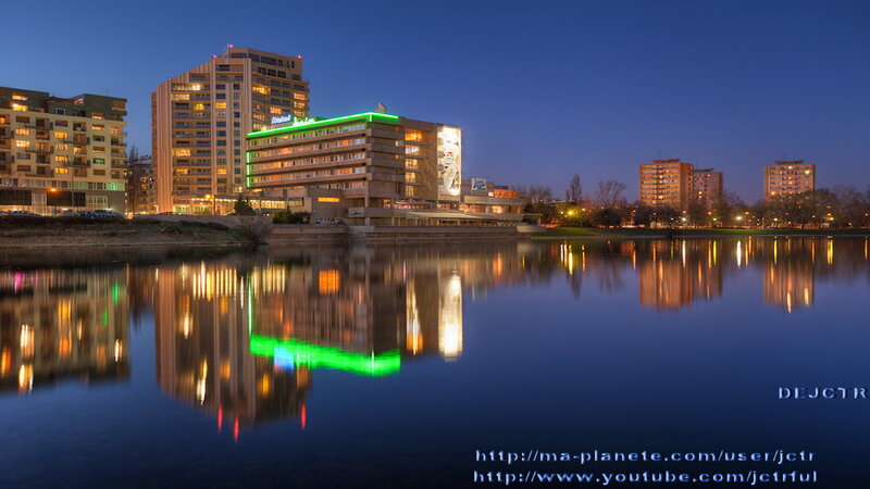 City Buildings at Dusk
