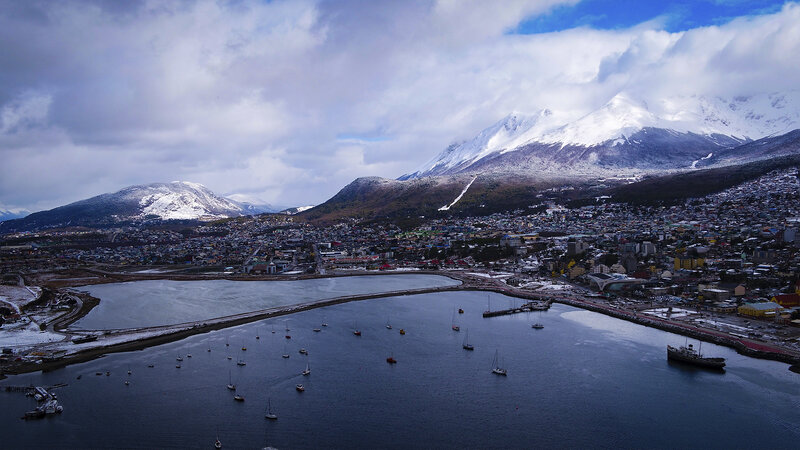 City by Snowy Mountains