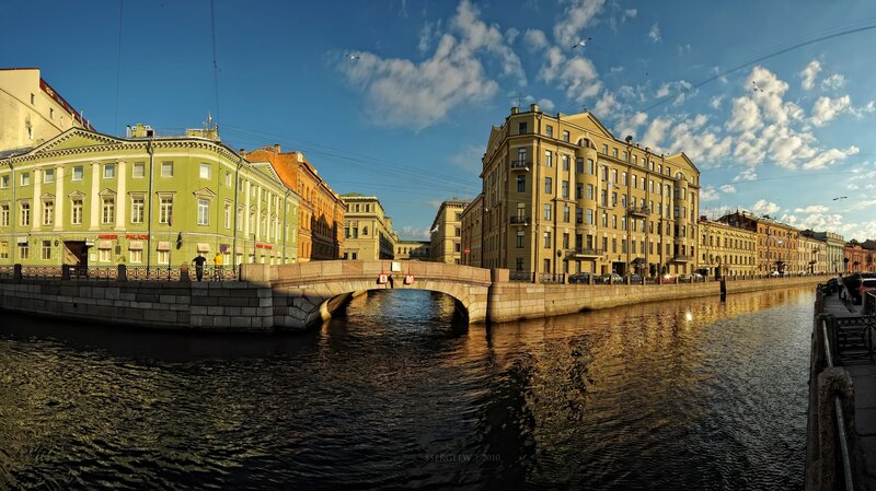City canal with historic buildings