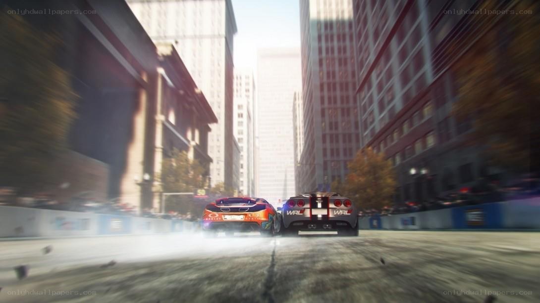 City car race in progress