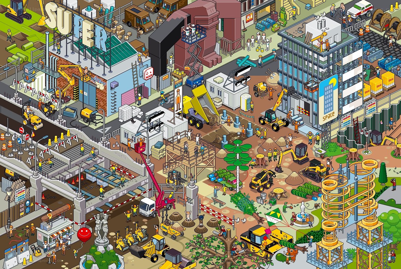 City construction scene