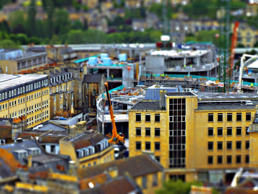 City construction site view