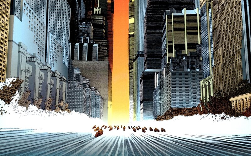 city destruction scene