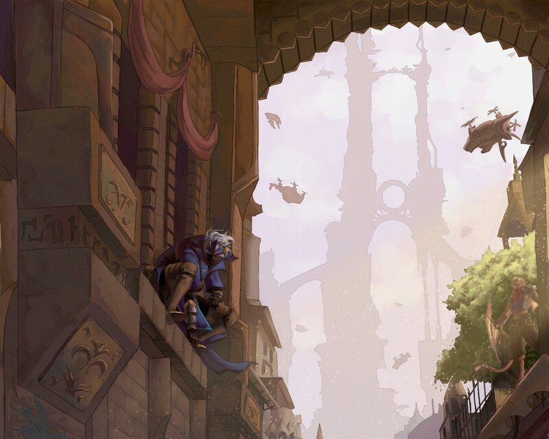 City explorer on a ledge