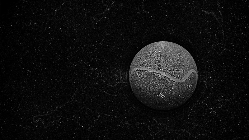 City Globe in Space