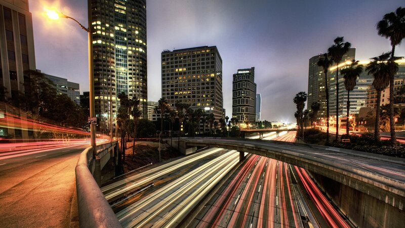 City Highway at Dusk — Blue