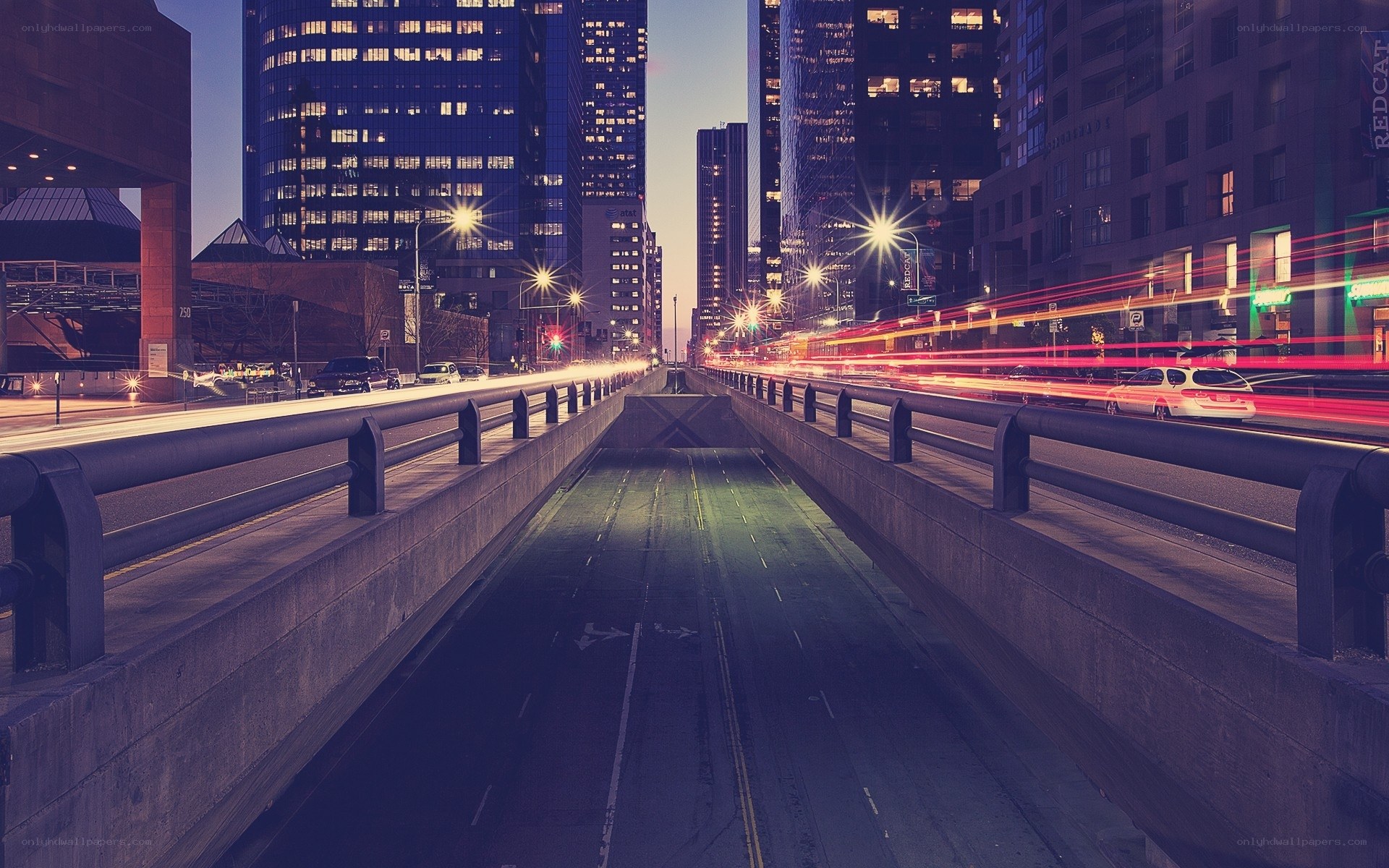 City highway at dusk