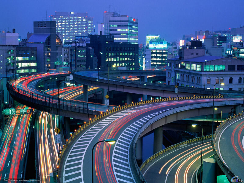 City Highway Interchange — Blue, Dramatic