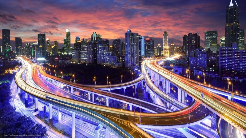 City Highway Interchange — Purple, Dramatic