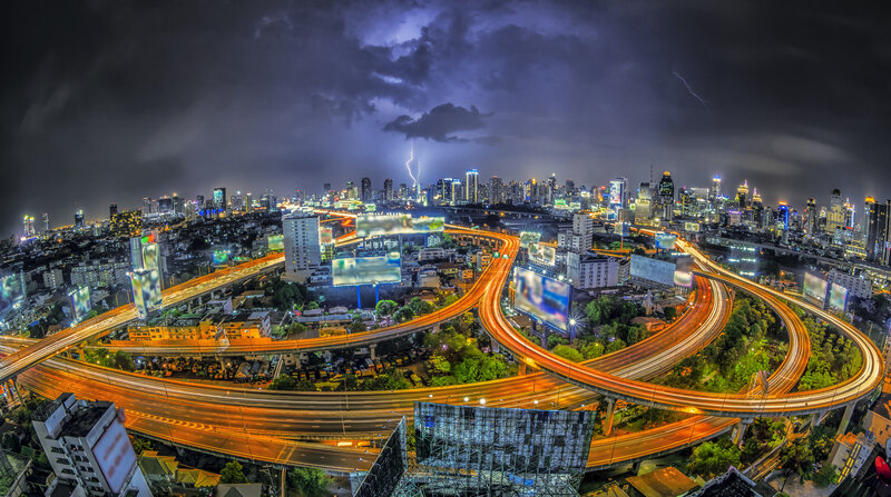 City Highway Interchange — Purple