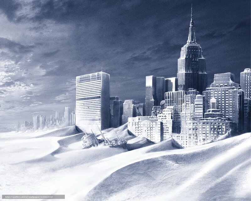 City in a desert landscape