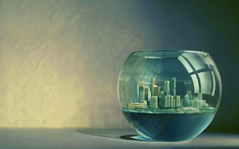 City in a Fishbowl — Blue