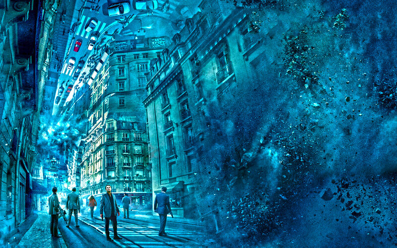 City in a surreal collapse