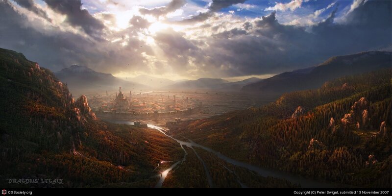City in Mountain Valley — Brown