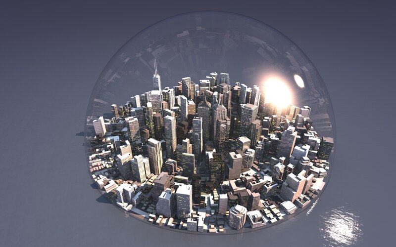 City Inside a Bubble