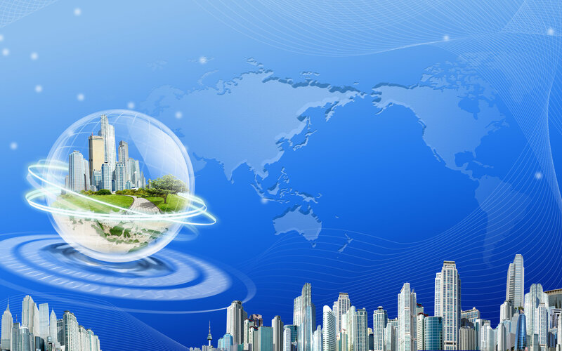 City Inside a Globe