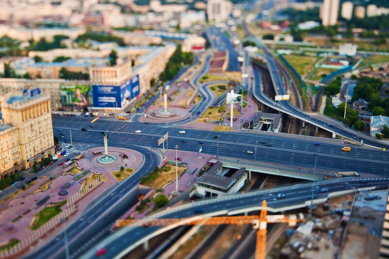 City Intersection with Roundabouts