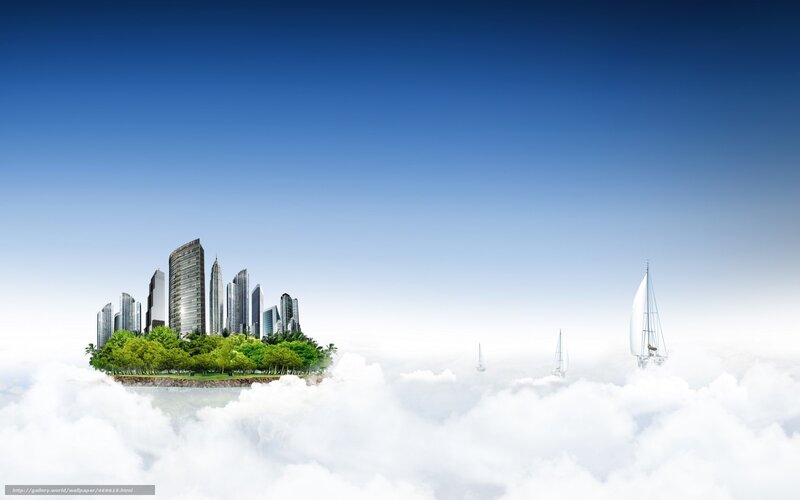 City Island in Clouds