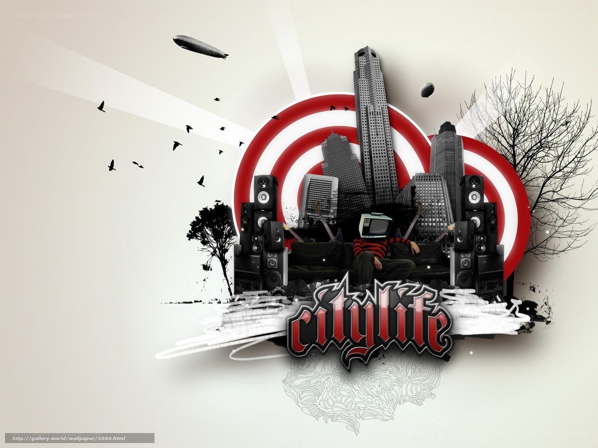 city life collage artwork