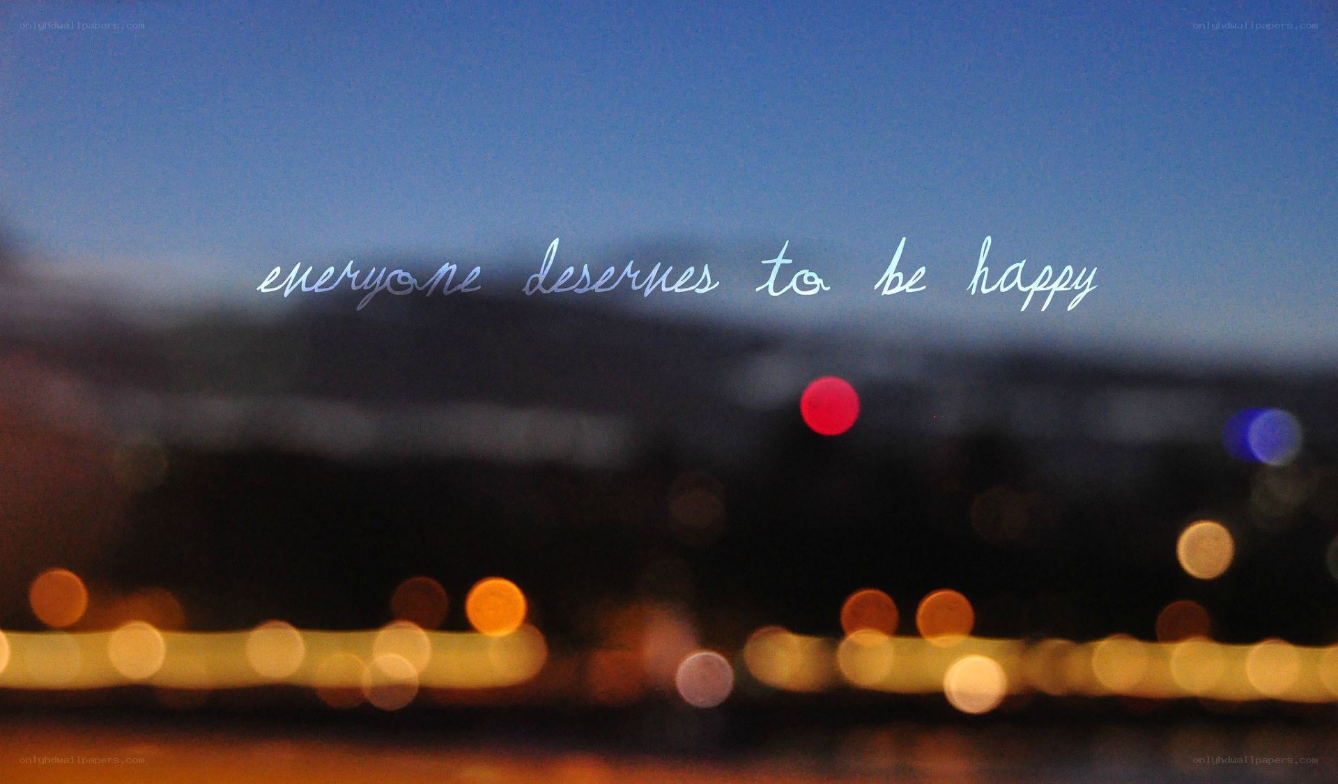city lights at dusk