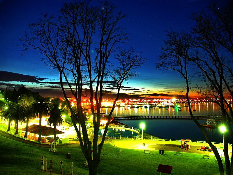 City Lights at Dusk — Blue, Serene