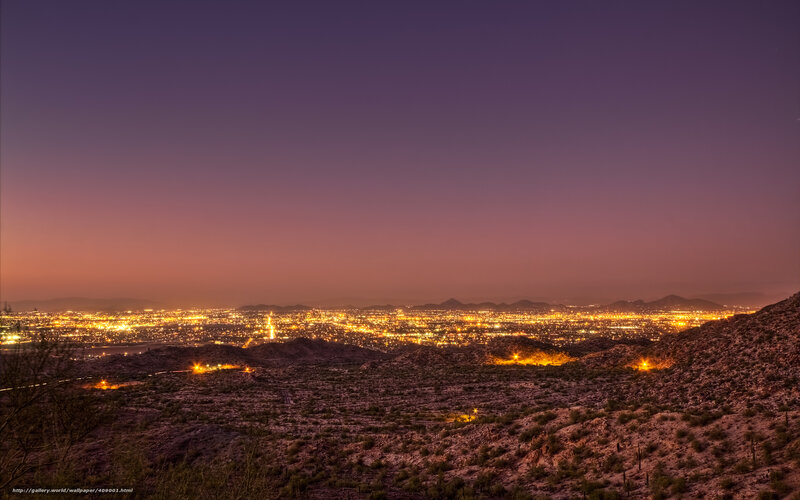 City Lights at Dusk — Purple, Serene