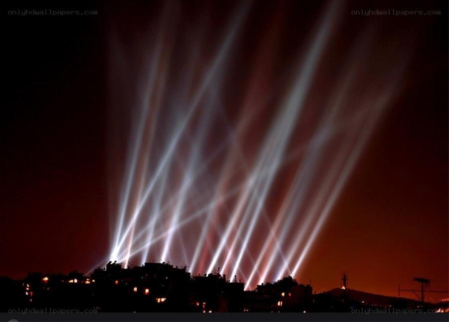 City lights at night