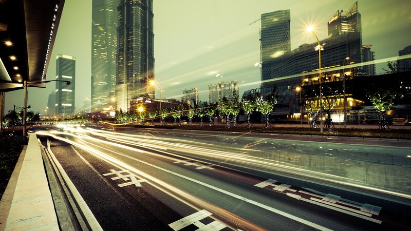 City lights at night
