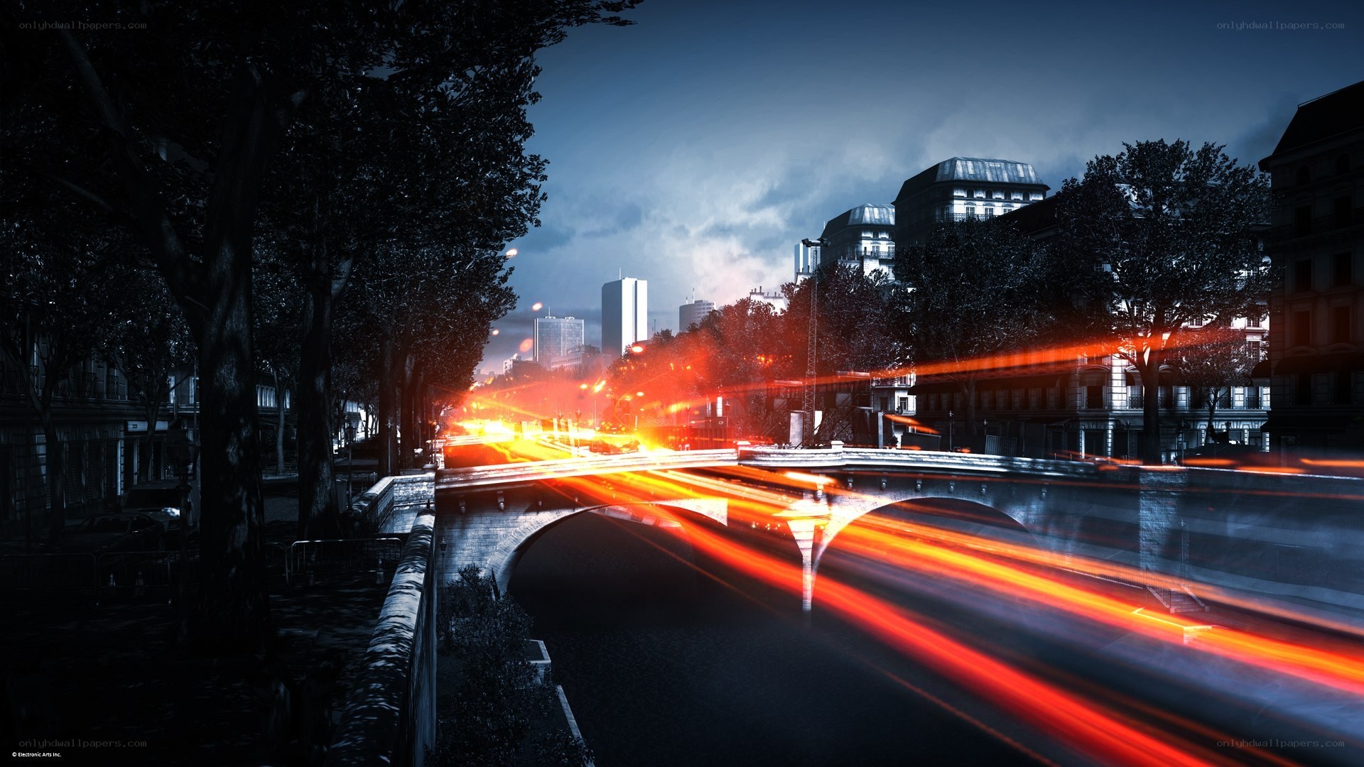 City lights at night