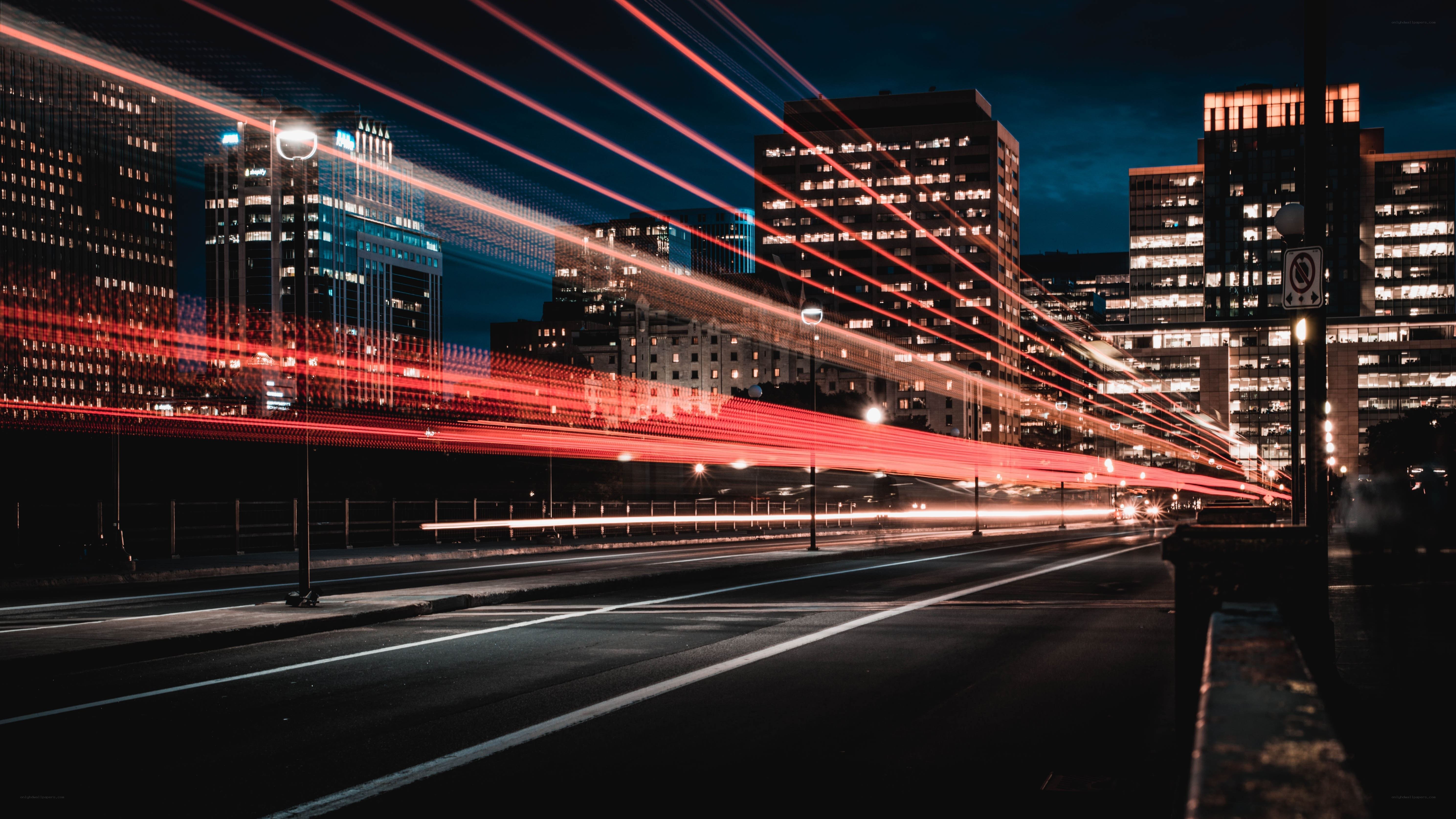 City lights at night
