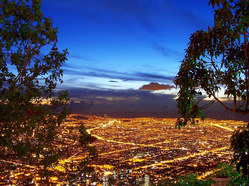 City Lights at Night — Blue, Dramatic
