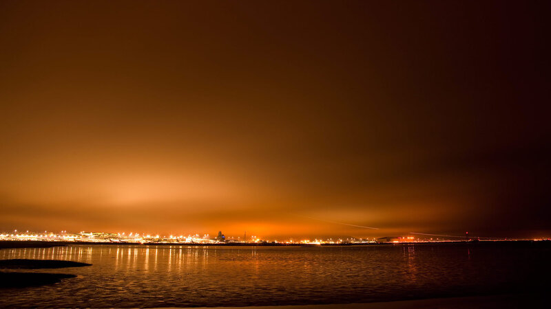 City Lights at Night — Orange