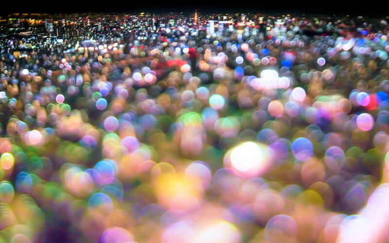 City Lights at Night — White