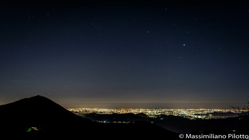 City Lights under Stars