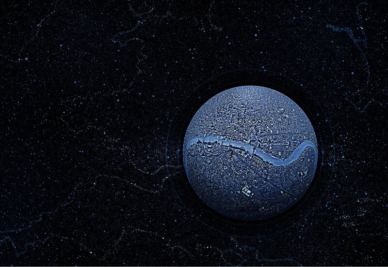 City Map on Planet
